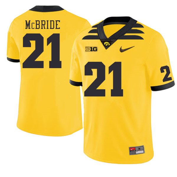 Men #21 Watts McBride Iowa Hawkeyes College Football Jerseys Stitched-Gold - Click Image to Close